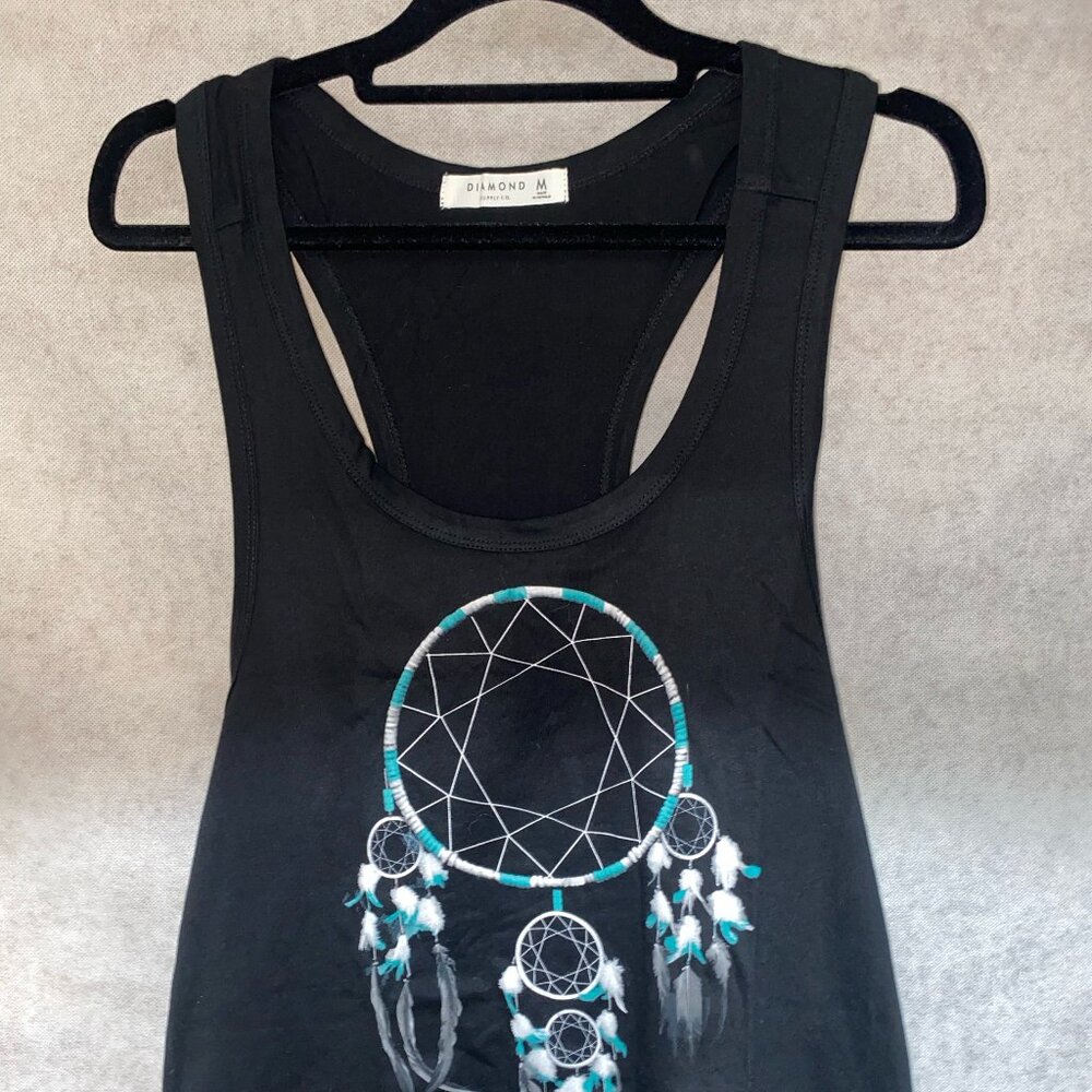 Diamond Supply Co. Dreamcatcher Tank Top Women's Size M Black Sleeveless NWT
